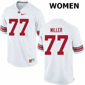 NCAA Ohio State Buckeyes Women's #77 Harry Miller White Nike Football College Jersey ARV8545PL
